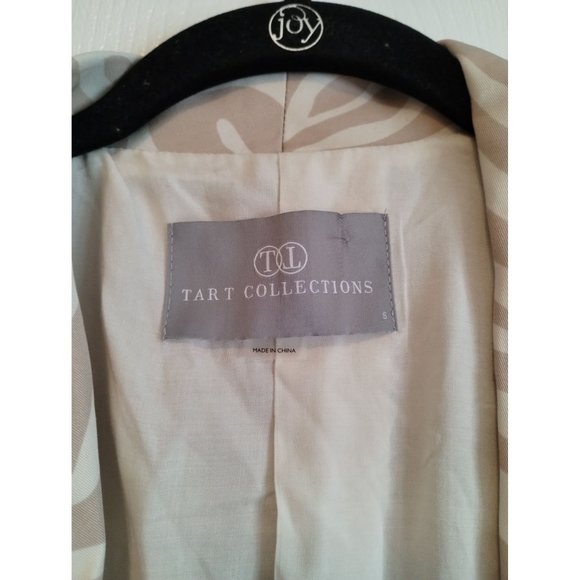 NWT Tart Collections Beige Zebra print blazer with gathered sleeves - Picture 5 of 8